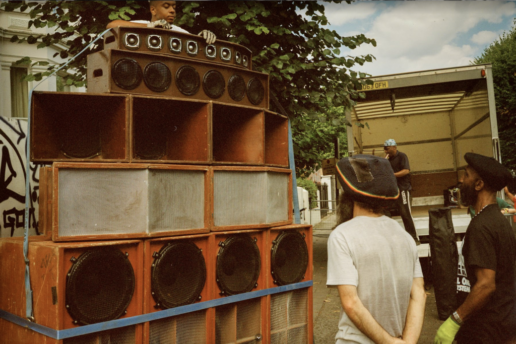 Title: Channel One Soundsystem speaker stack at Notting Hill Carnival Creator: Eddie Otchere / Museum of London Location Created: Notting Hill Type: Photograph Rights: Eddie Otchere / Museum of London