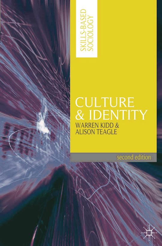 A clean white background dominates, with a circular image at its centre composed of faces of diverse skin tones and expressions, symbolising the interweaving of multiculturalism and identity. The book title appears in bold black typeface.