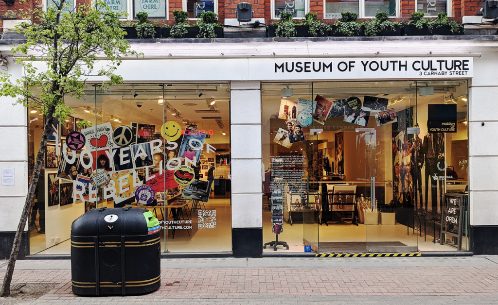 museum of youth culture pop up location in carnaby street