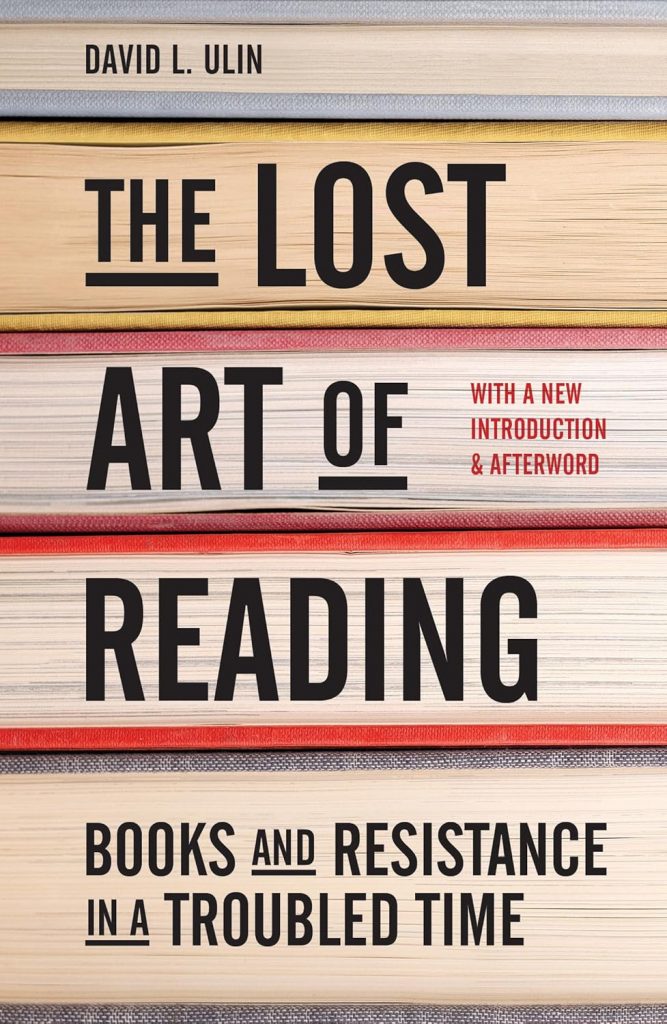 The Lost Art of Reading - words on books, side on...